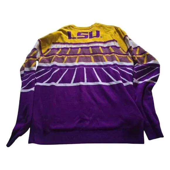 LSU Tigers Bluetooth Light Up Ugly Christmas Sweater SZ XL Louisiana State